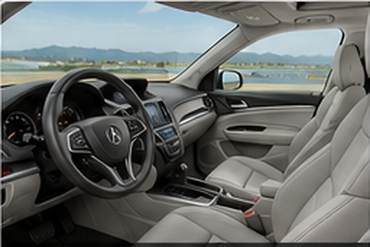 Acura light gray leather front cabin preview